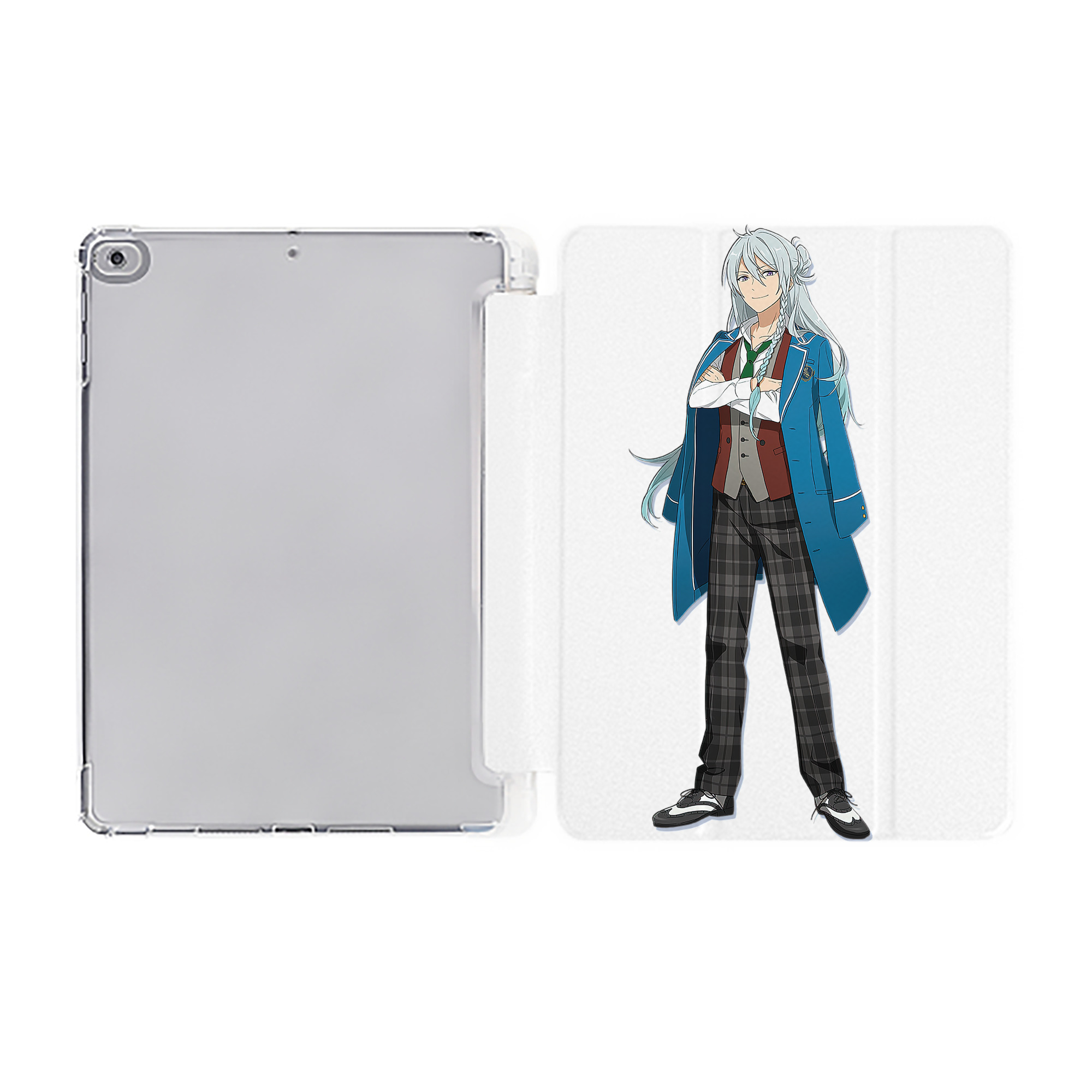 （画像用） あんさんぶるスターズ! Ensemble Stars IPad ケース ペン収納付き 三つ折りスタンド PUレザー×シリコン 対応機種9.5/10.5/10.9インチ